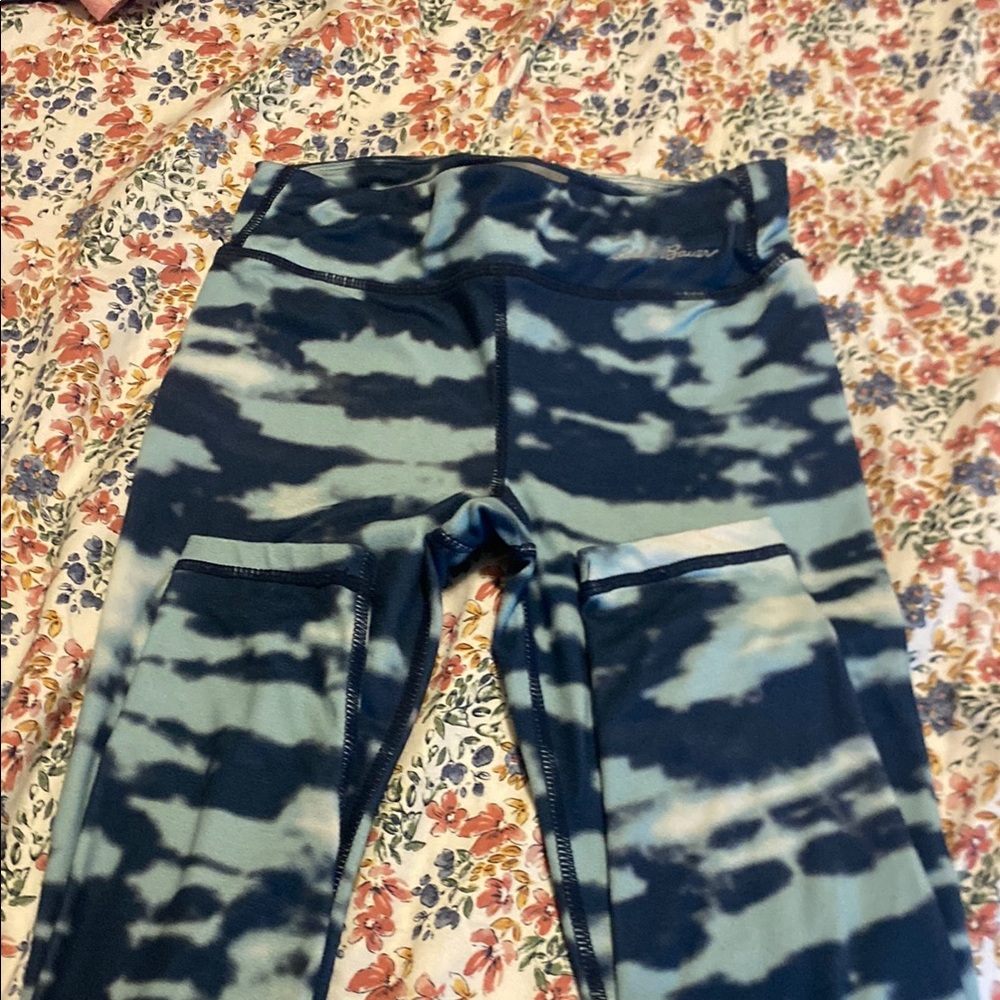 Stylish Blue Tie-Dye Kids Leggings